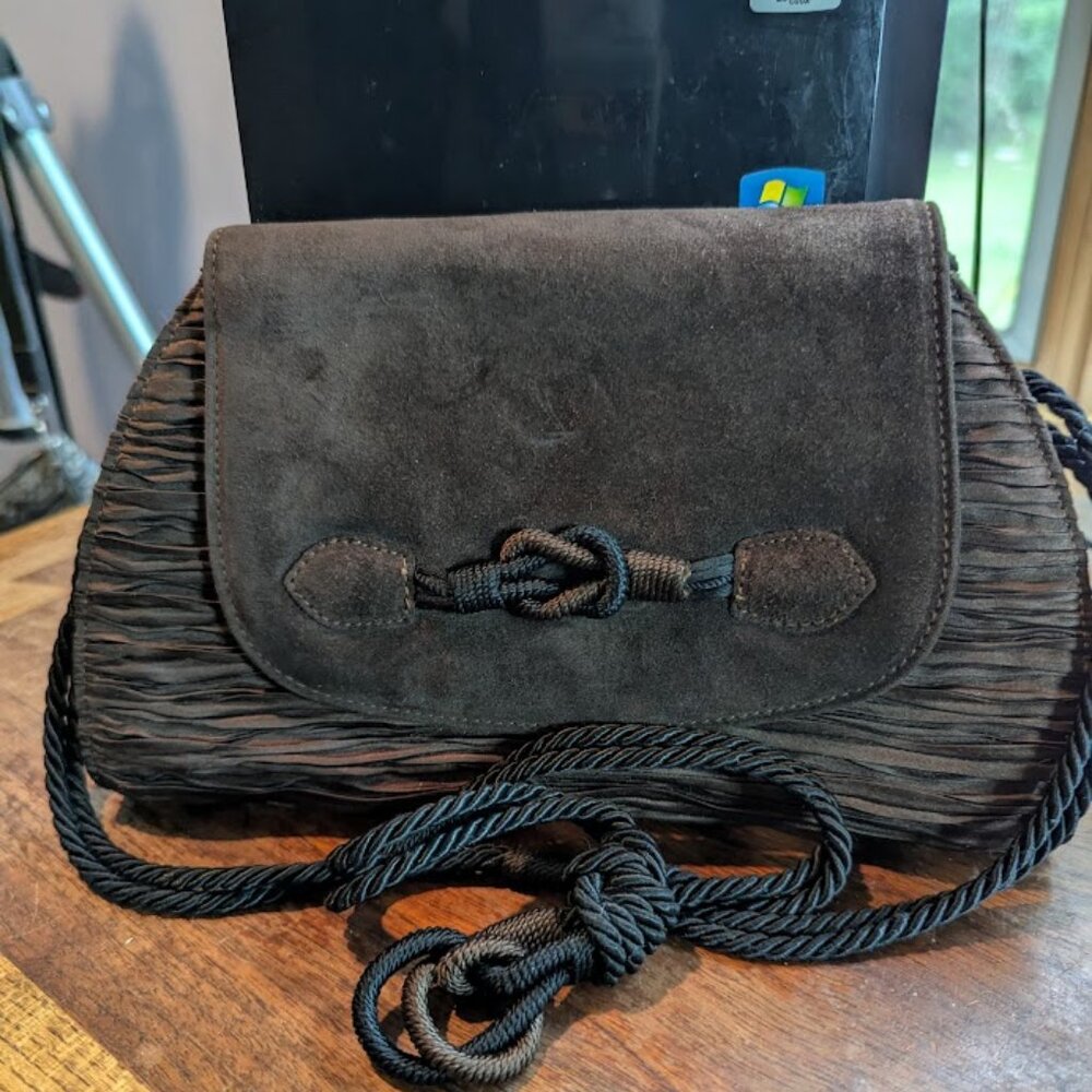 Tribout Brown Suede Purse